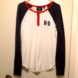Harley Davidson Henley Top